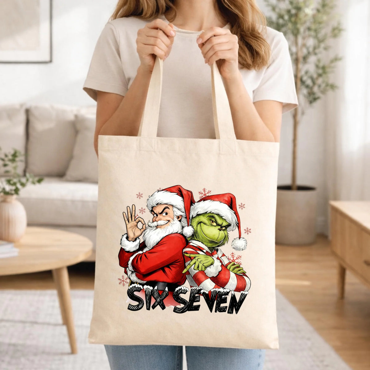Torba świąteczna - Mikołaj i Grinch six seven 67 BN148