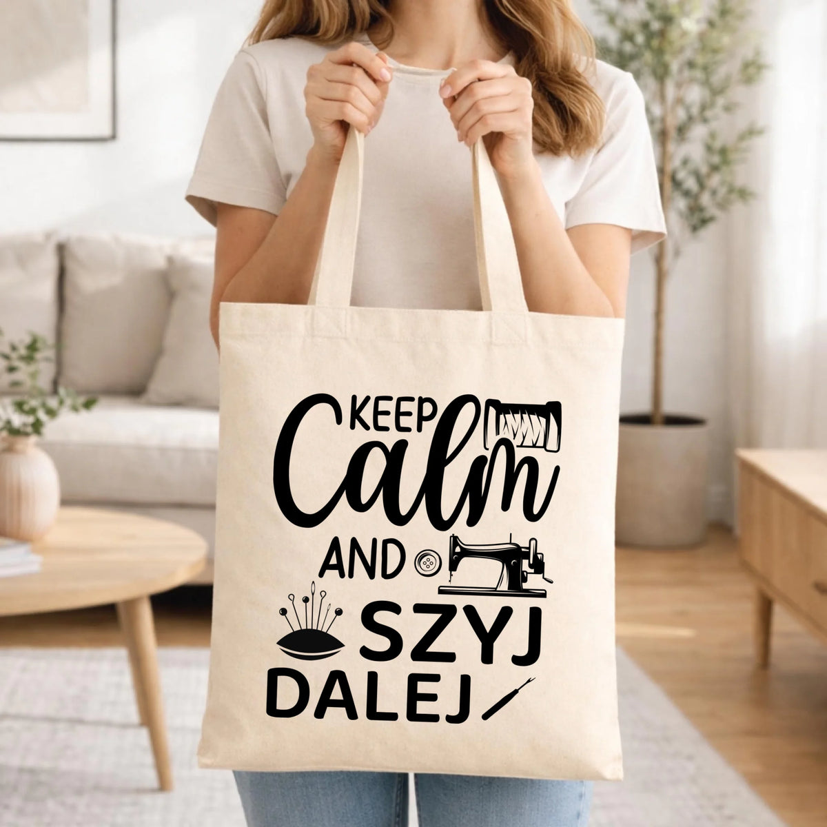 Torba szyciowa dla krawcowej - KEEP CALM and SZYJ DALEJ HS31