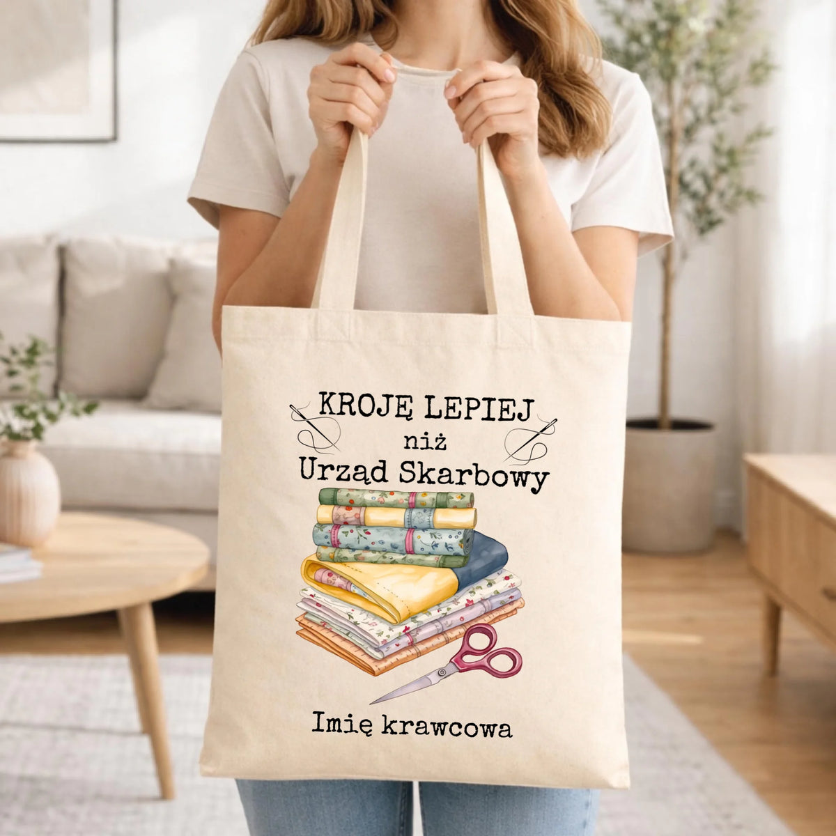 Torba szyciowa dla krawcowej - Kroję lepiej niż US - personalizowana HS33