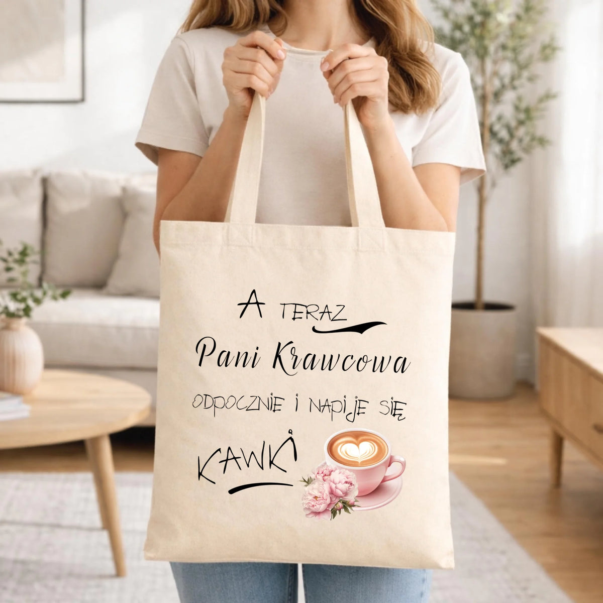 Torba szyciowa dla krawcowej - Napije się kawki HS27