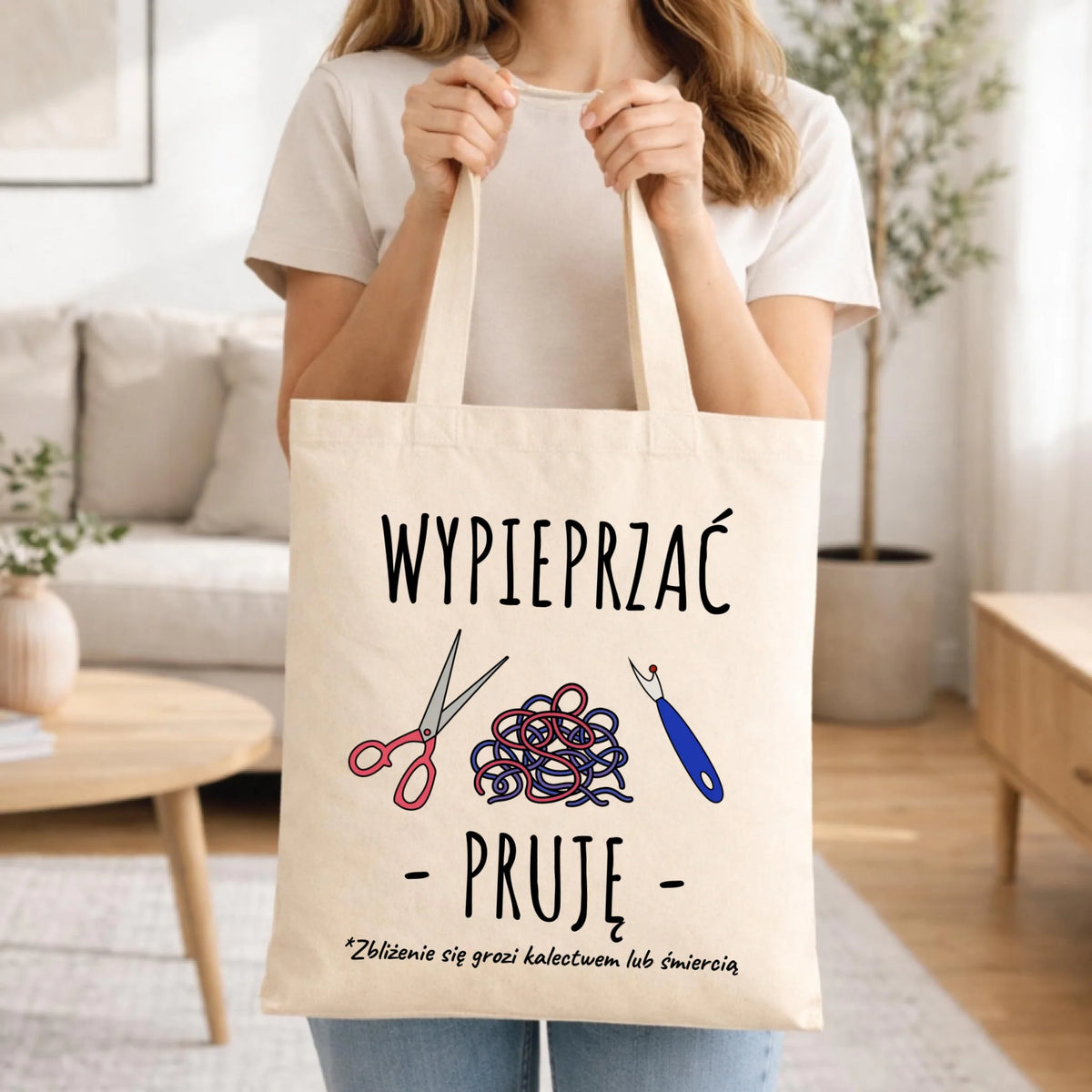 Torba szyciowa dla krawcowej - Wypieprzać, pruję HS08