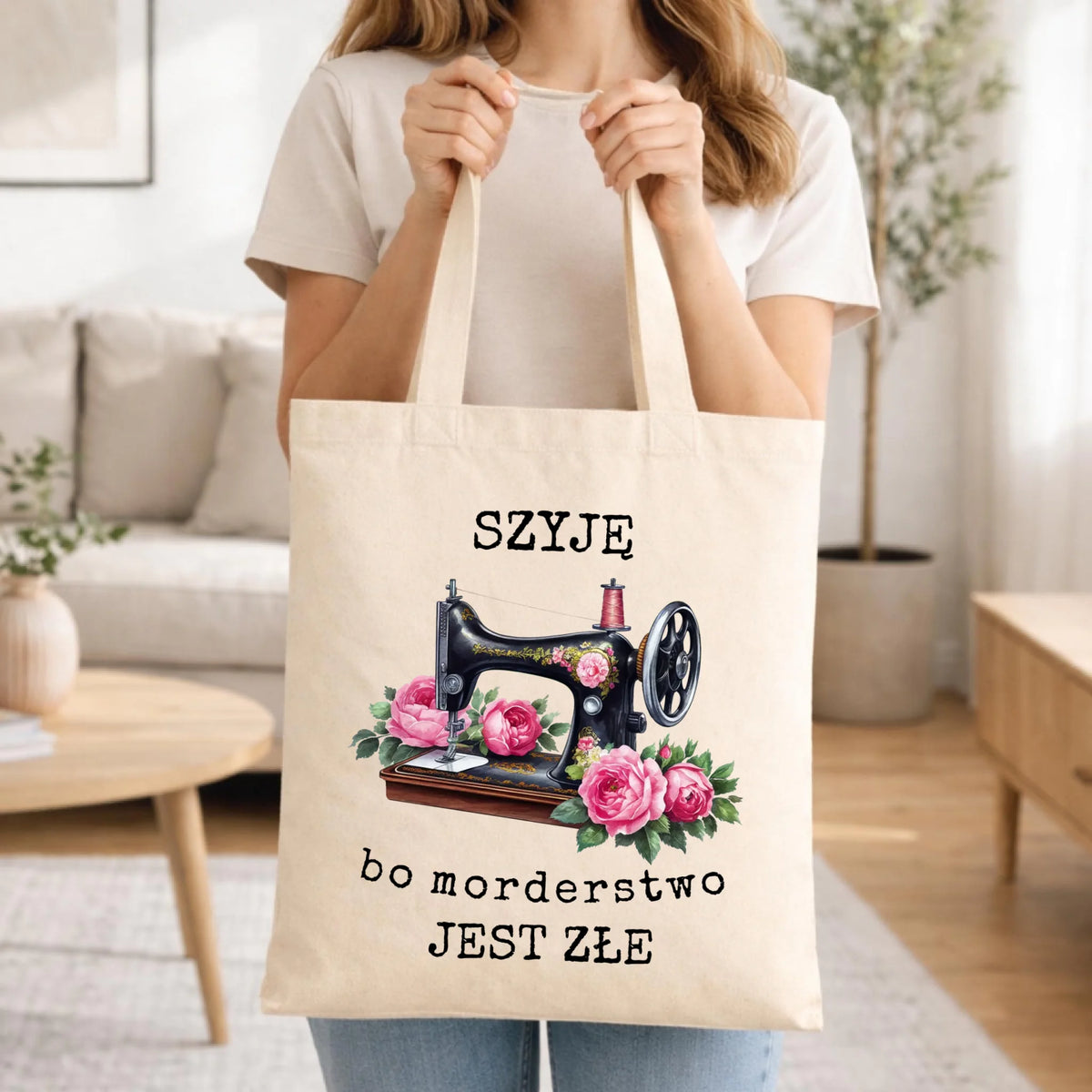 Torba szyciowa dla krawcowej - Szyję, bo morderstwo jest złe HS14
