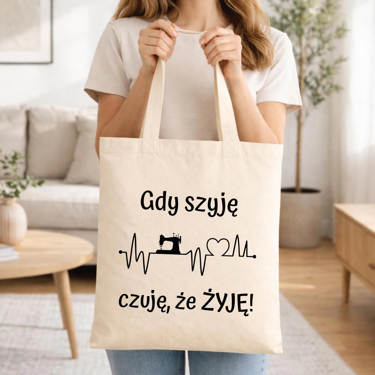 Torba szyciowa dla krawcowej - Gdy szyję czuję, że żyję HS12