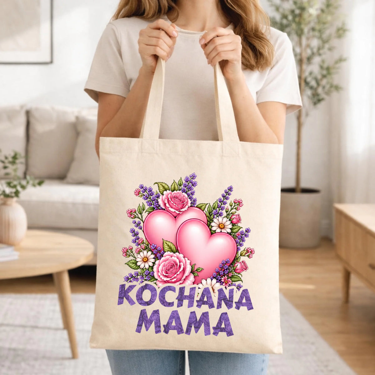 Torba dla mamy - Kochana Mama bukiet z sercem DM46