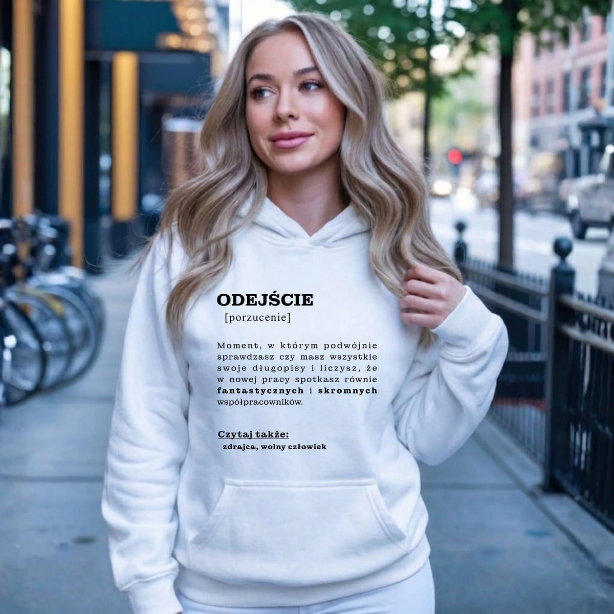 Bluza damska z kapturem - Odejście z pracy [porzucenie]