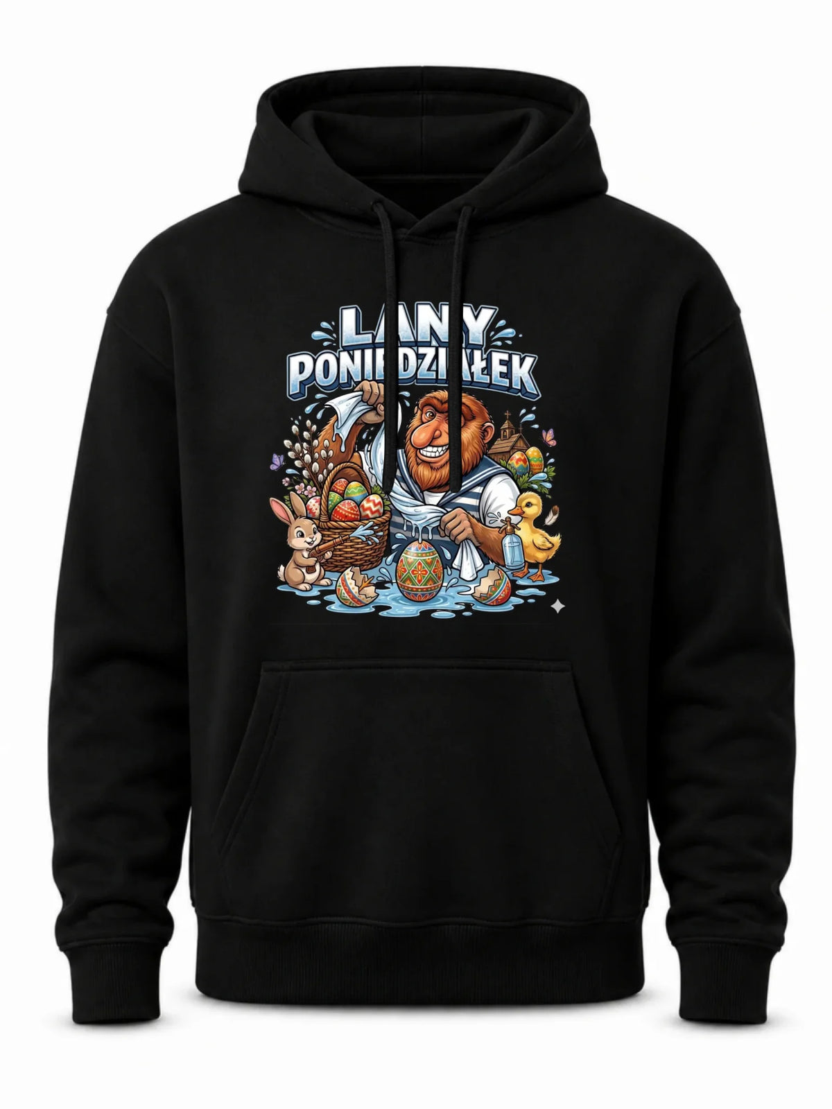 Bluza męska z kapturem wielkanocna - Lany poniedziałek Janusz Nosacz WN38