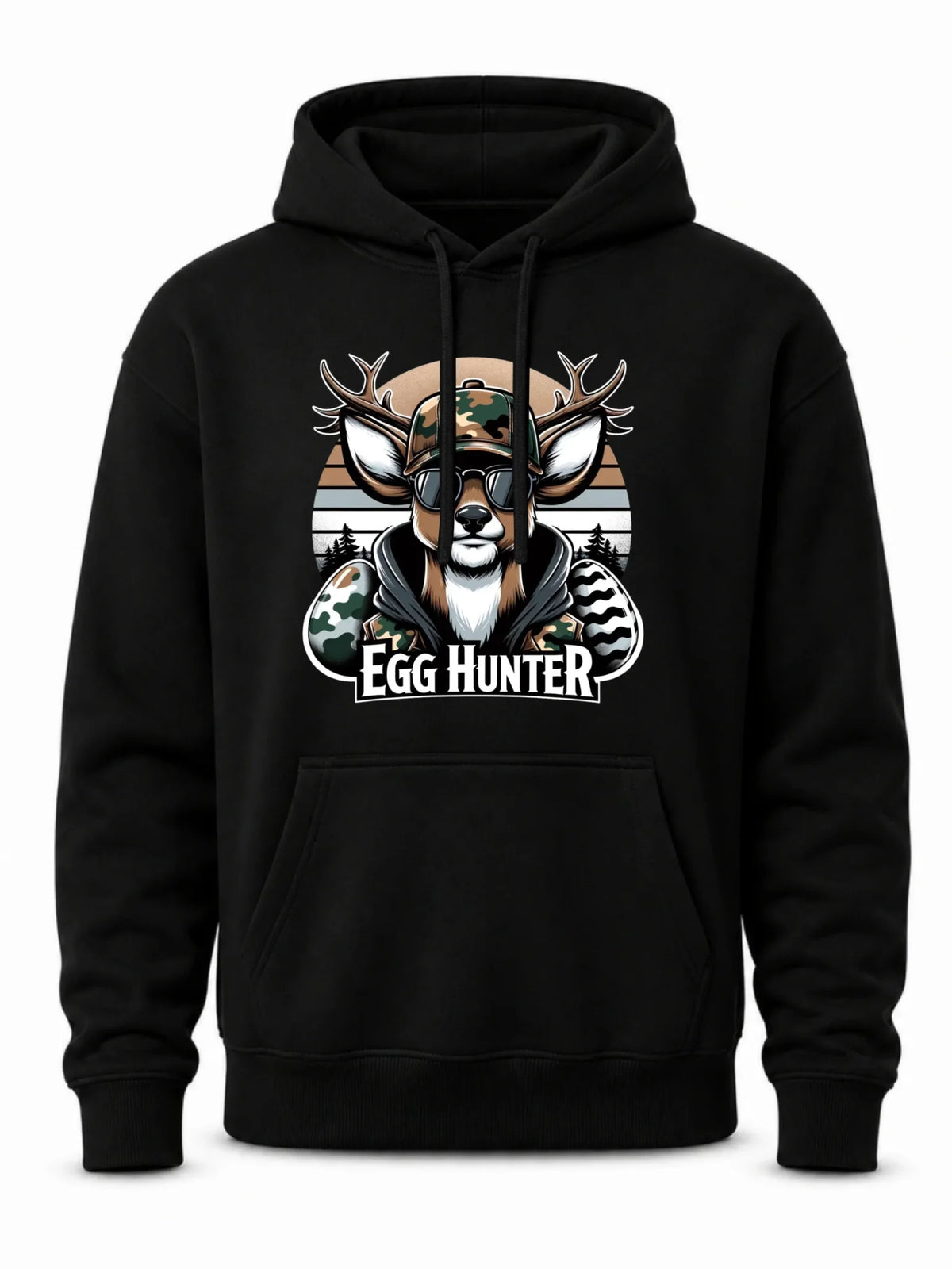 Bluza męska z kapturem wielkanocna - Jeleń Survival Egg hunter WN19