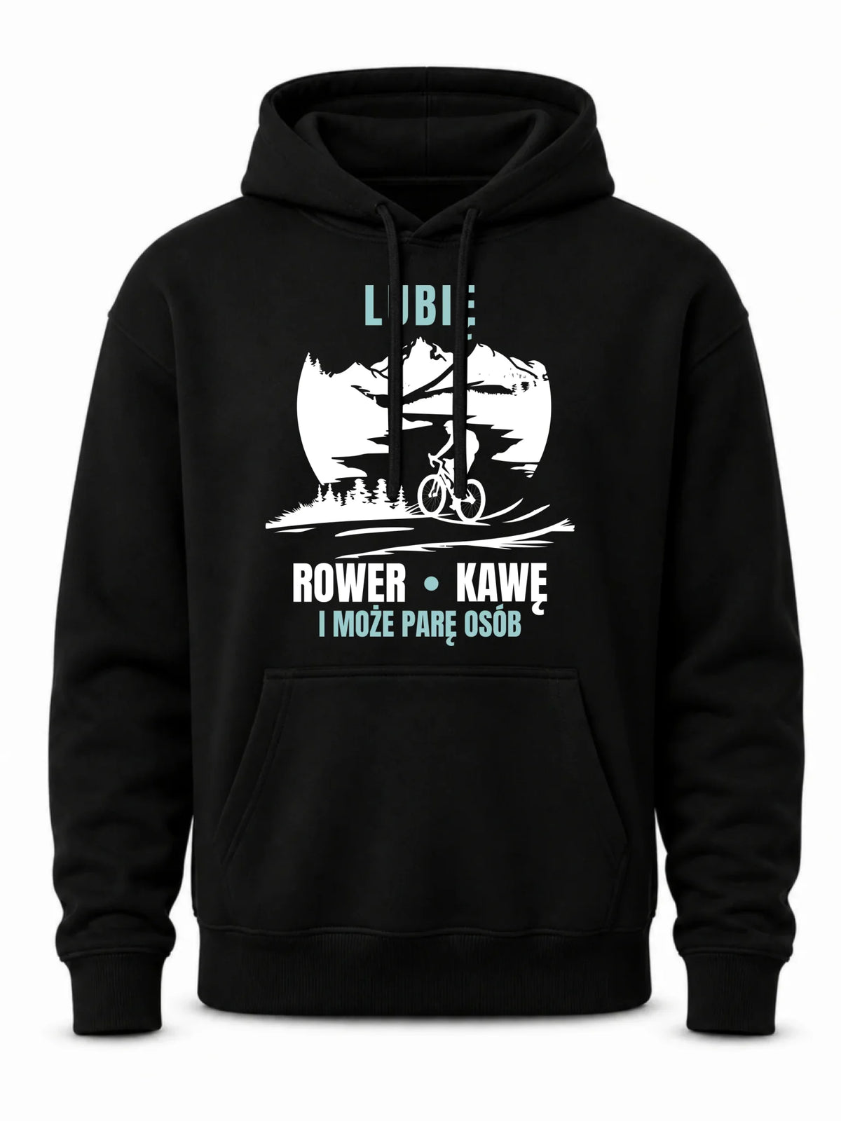 Bluza męska z kapturem - Lubię rower kawę i może parę osób HR05