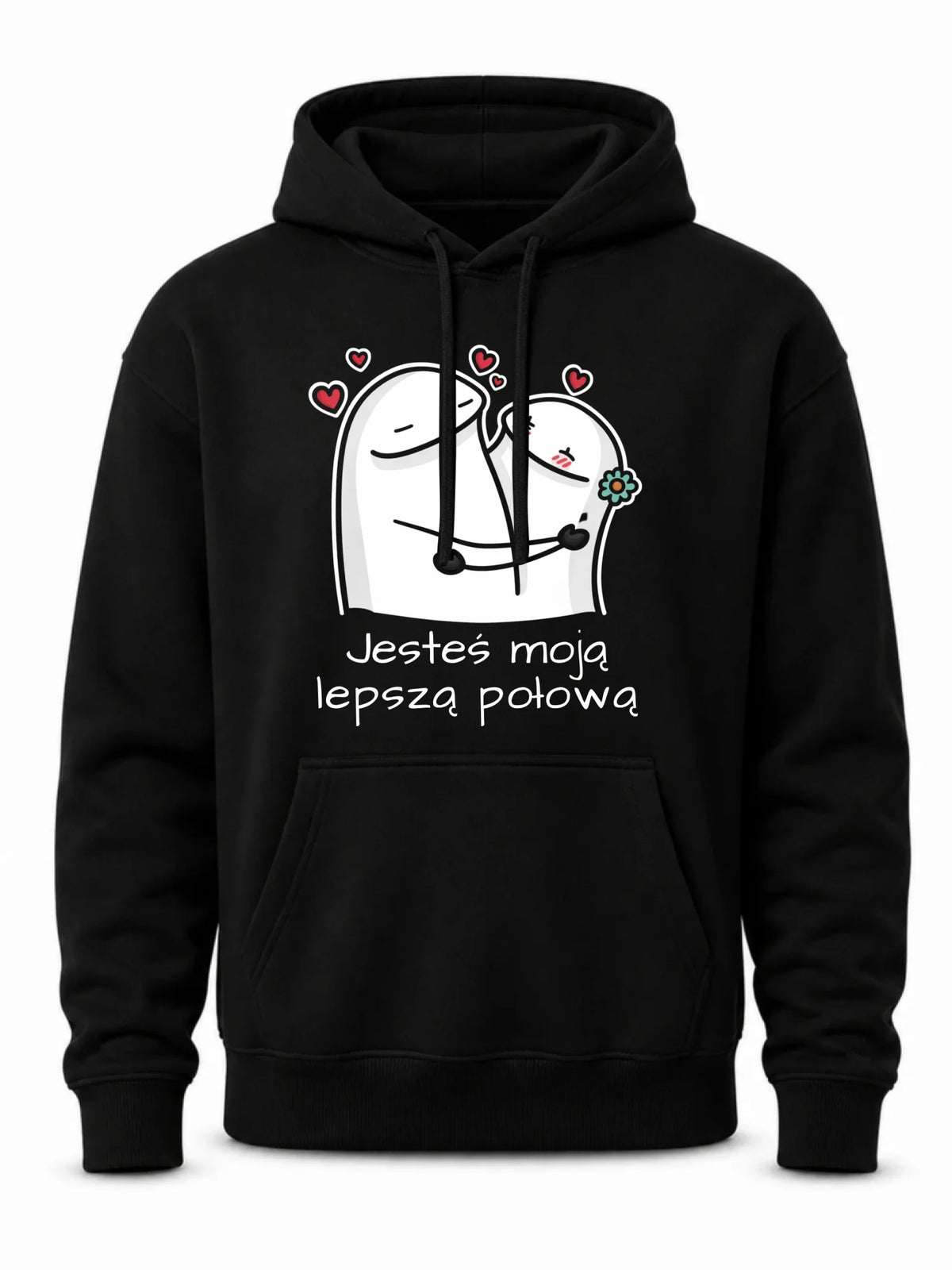 Bluza męska z kapturem - Jesteś moją lepszą połową W87