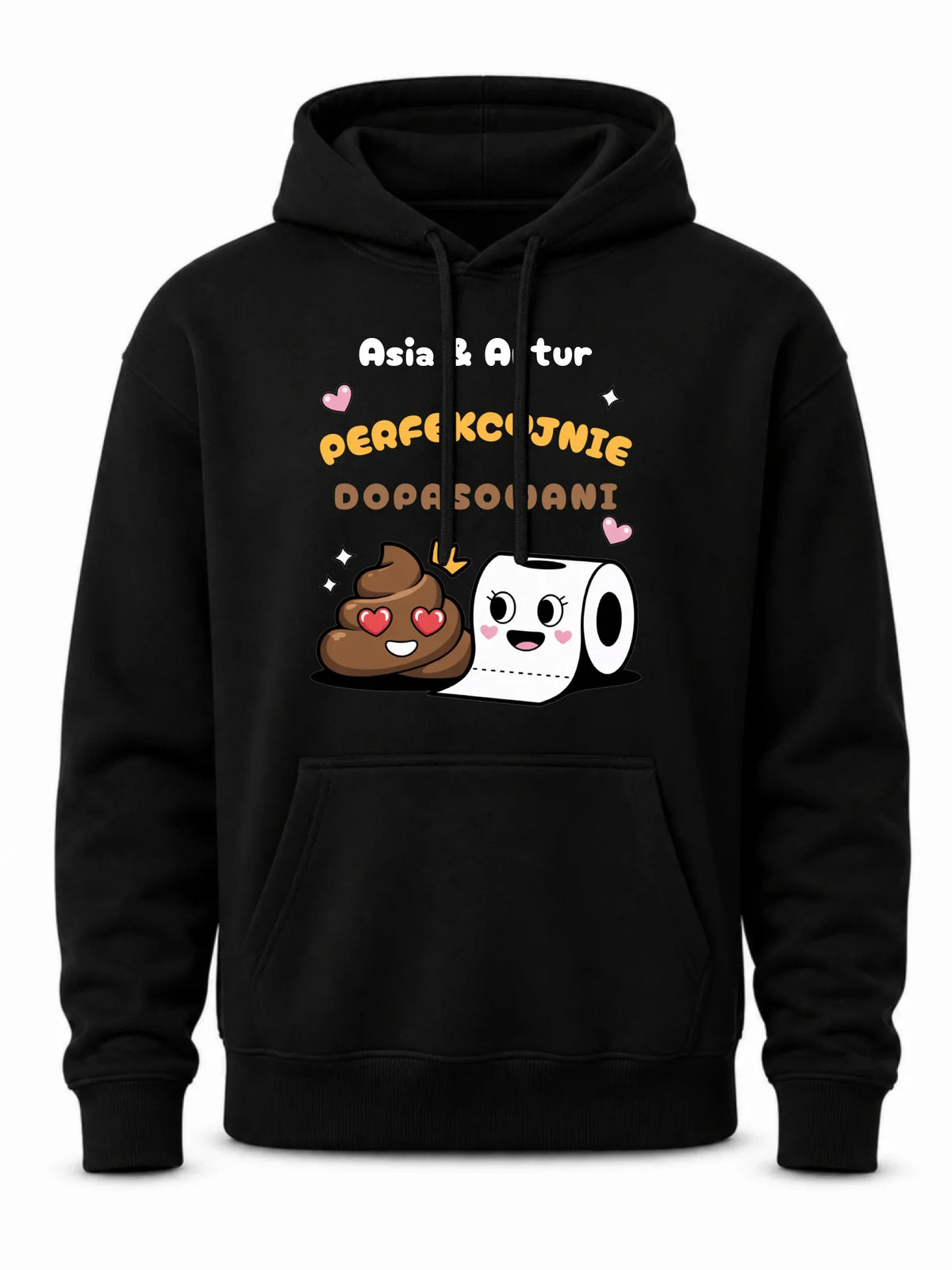 Bluza męska z kapturem - Perfekcyjnie dopasowani - personalizowana W81