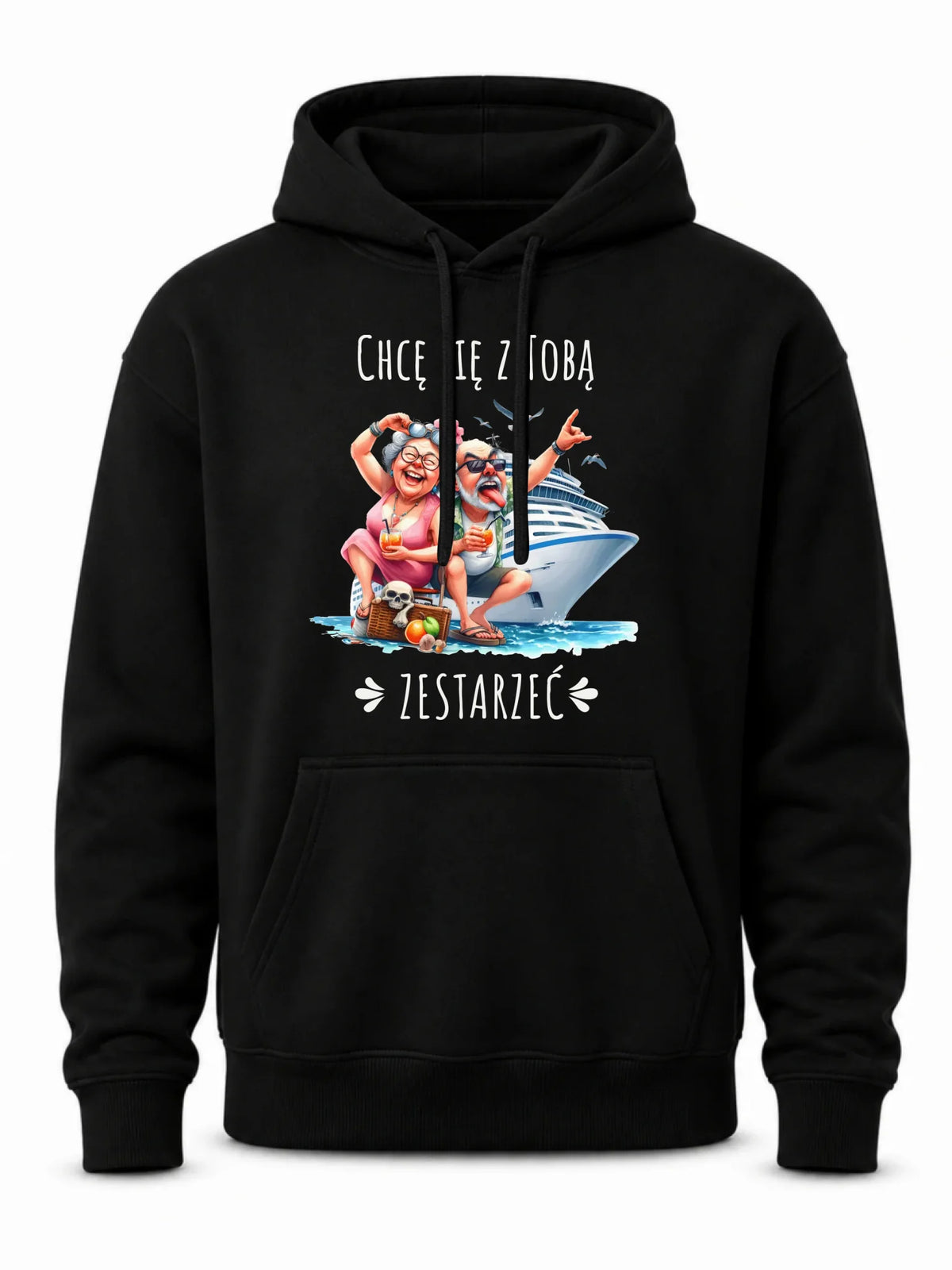 Bluza męska z kapturem - Chcę się z Tobą zestarzeć W80