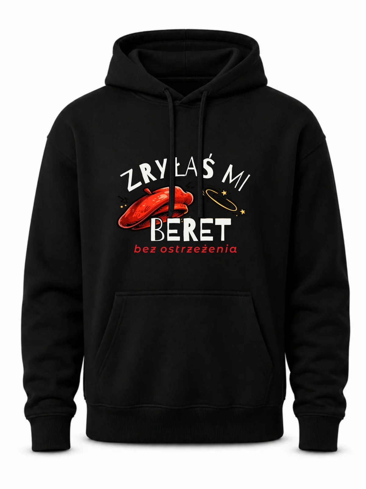 Bluza męska z kapturem dla faceta - Zryłaś mi beret DCH35