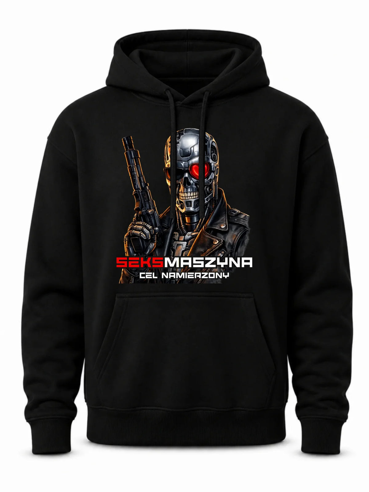 Bluza męska z kapturem dla faceta - Cyborg z sercem Seks maszyna DCH32