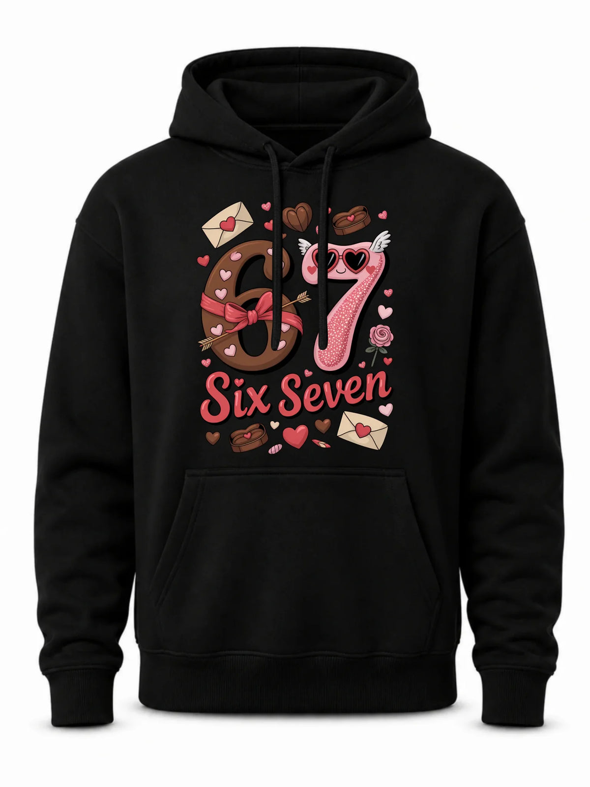 Bluza męska z kapturem - Miłość Six Seven 67 W72