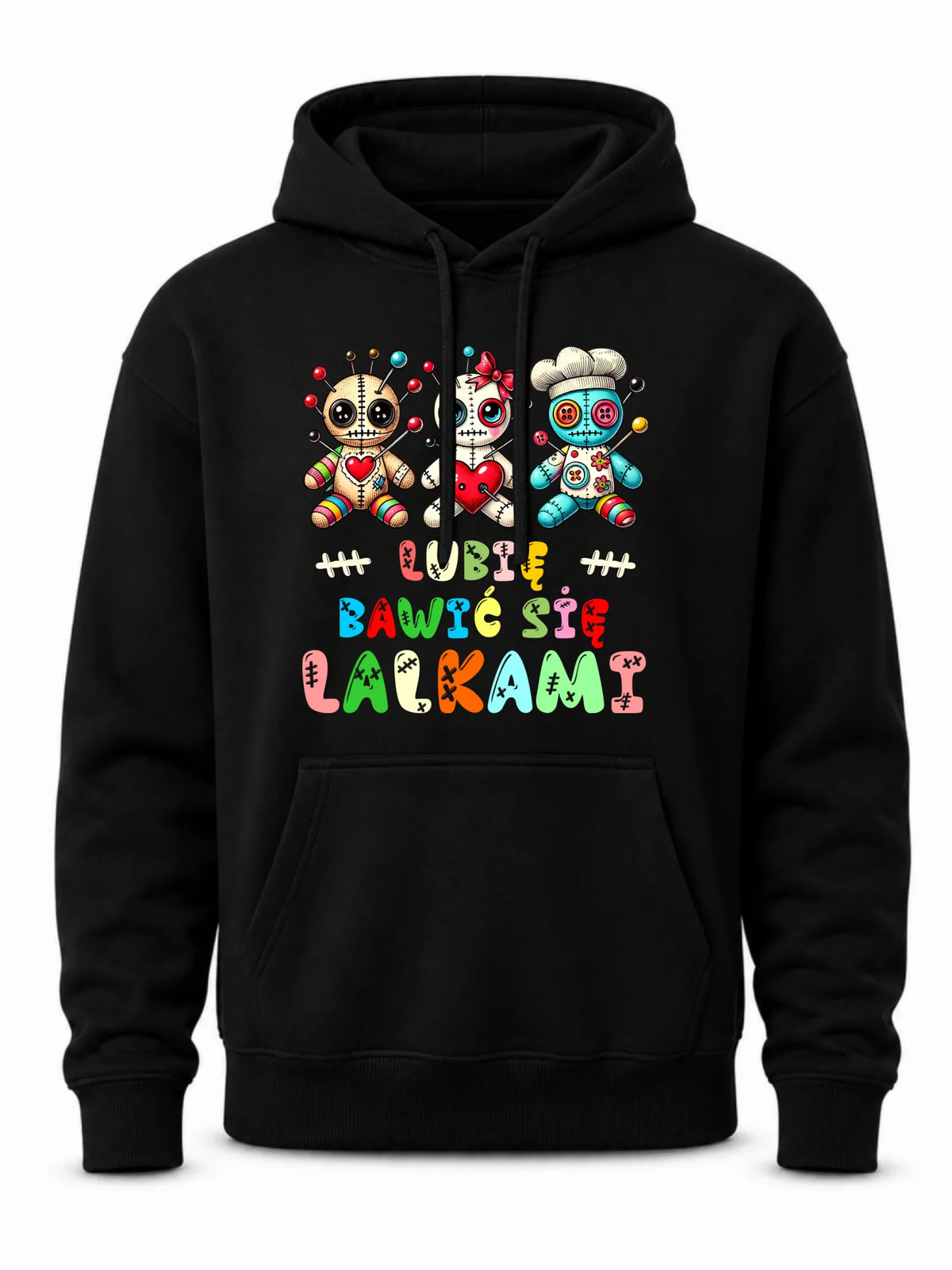Bluza męska z kapturem - Voodoo Lubię bawić się lalkami W52