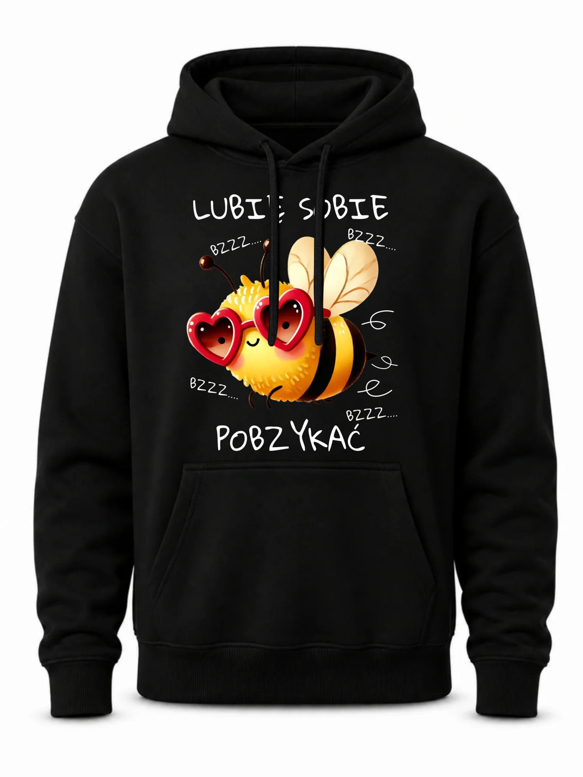 Bluza męska z kapturem - Lubię sobie pobzykać W51