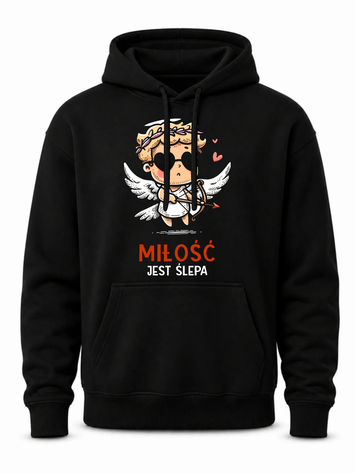 Bluza męska z kapturem - Miłość jest ślepa W48