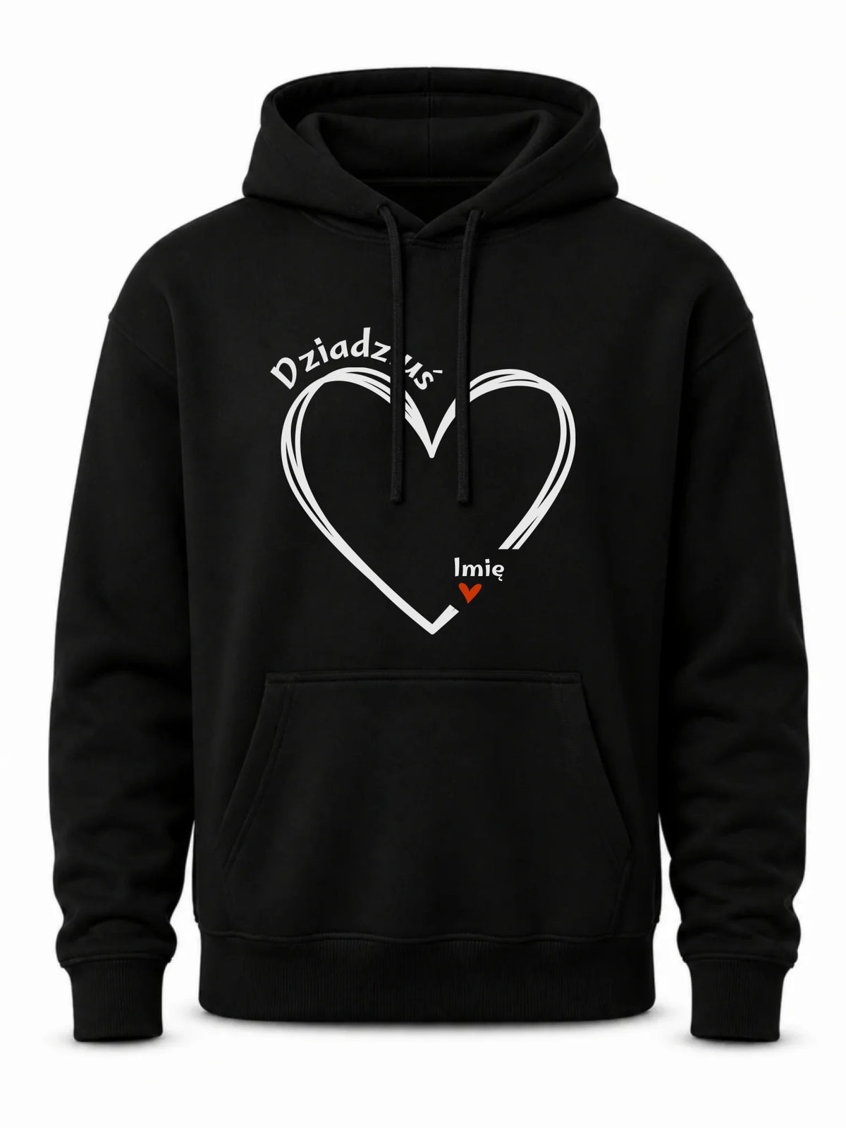 Bluza z kapturem dla dziadka - Serce z imionami wnuków 1-7 - personalizowana D26
