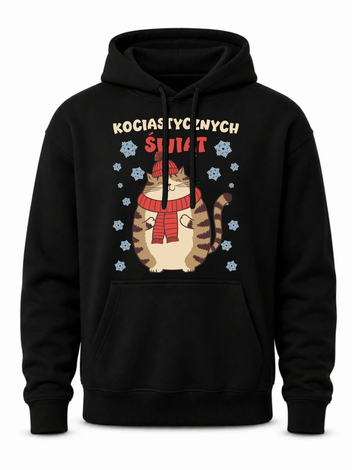 Bluza męska z kapturem świąteczna - prezent na święta - Kociastycznych świąt BN154