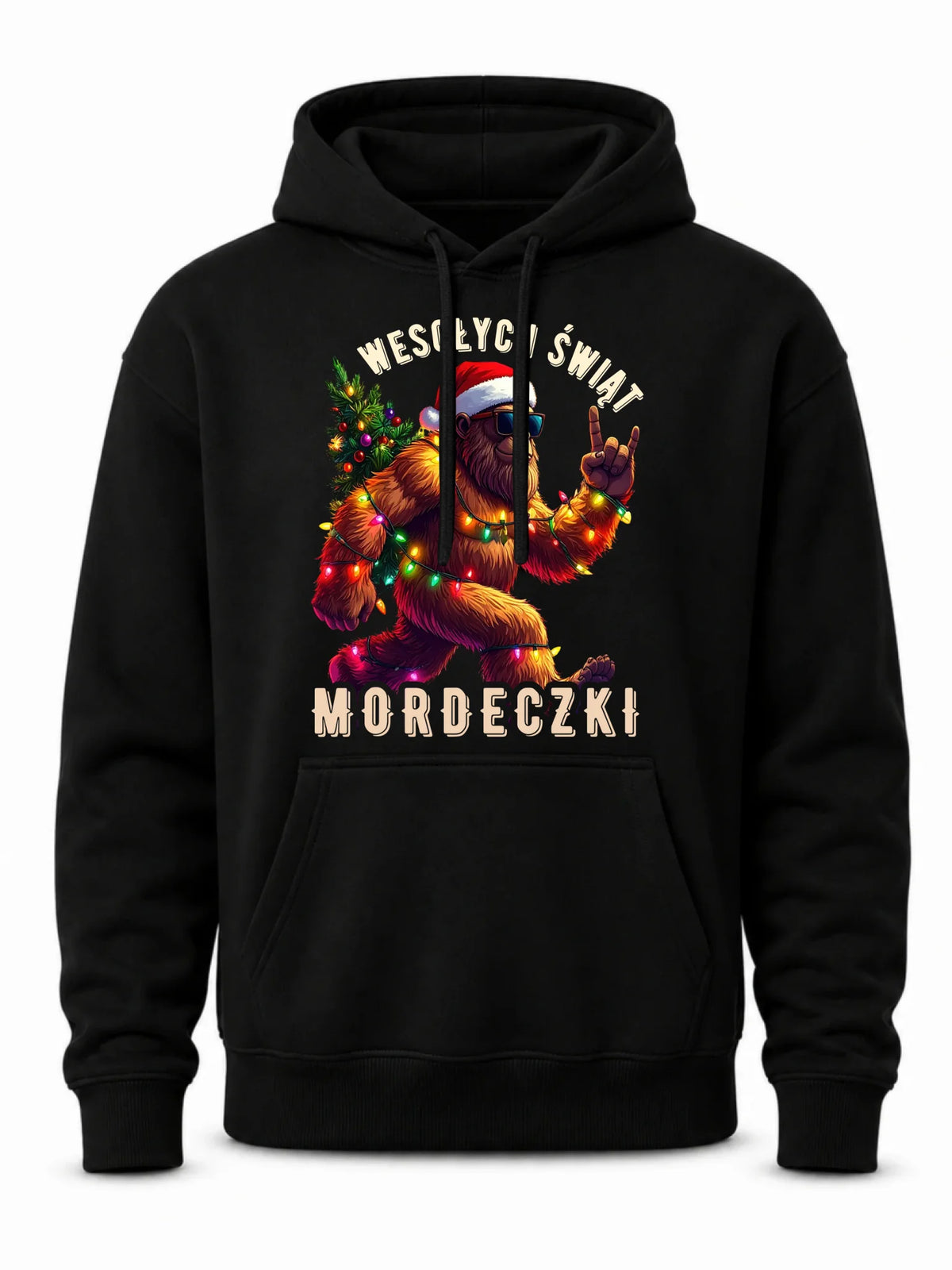 Bluza męska z kapturem świąteczna - prezent na święta - Yeti Wesołych Świąt mordeczki BN152