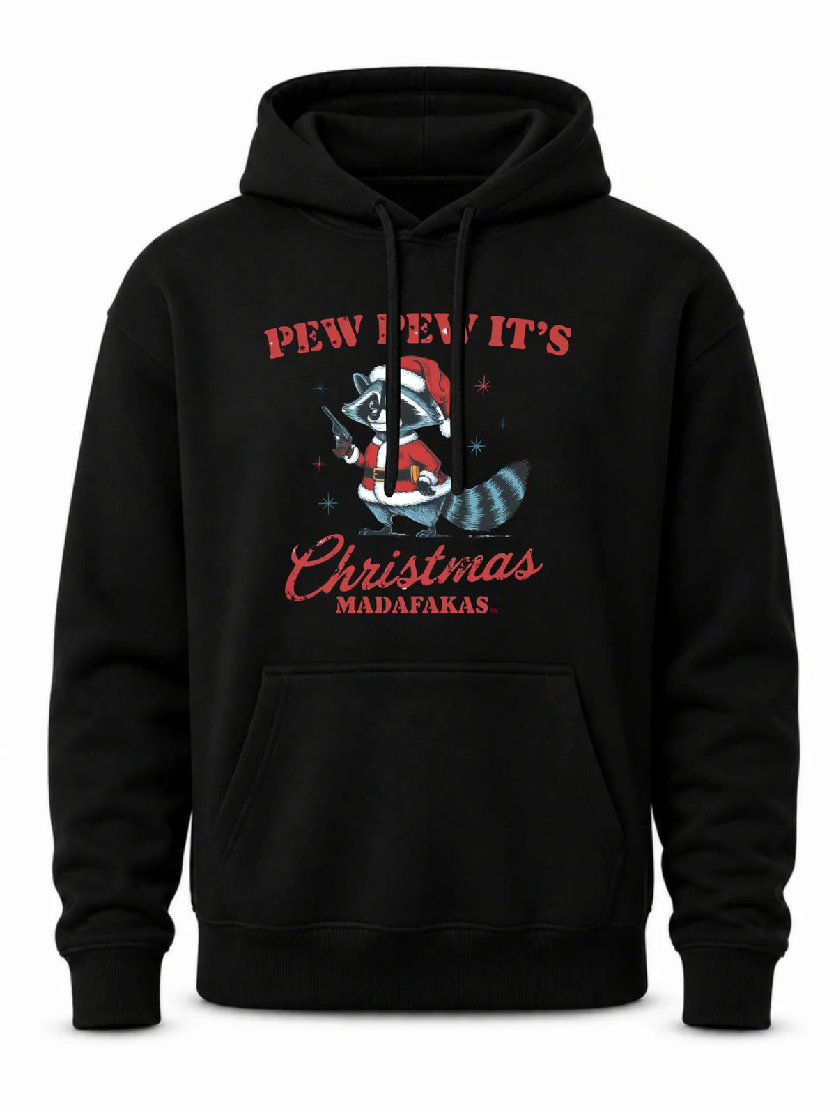 Bluza męska z kapturem świąteczna - Pew pew it's Christmas BN60