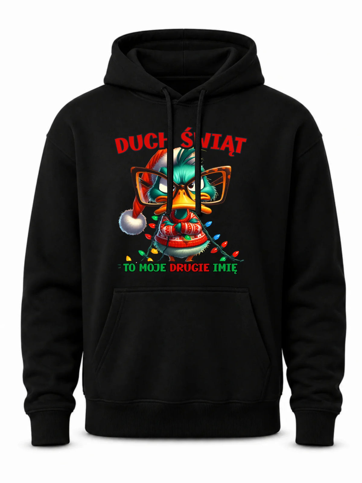 Bluza męska z kapturem świąteczna - Duch Świąt to moje drugie imię BN76