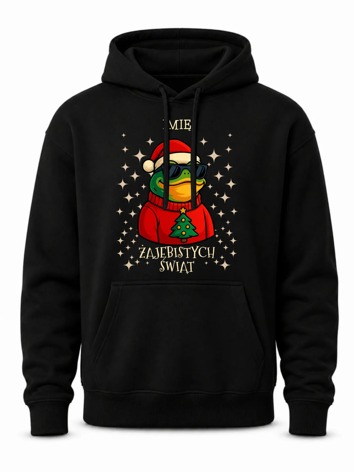 Bluza męska z kapturem świąteczna - Żajebistych Świąt - personalizowana BN144