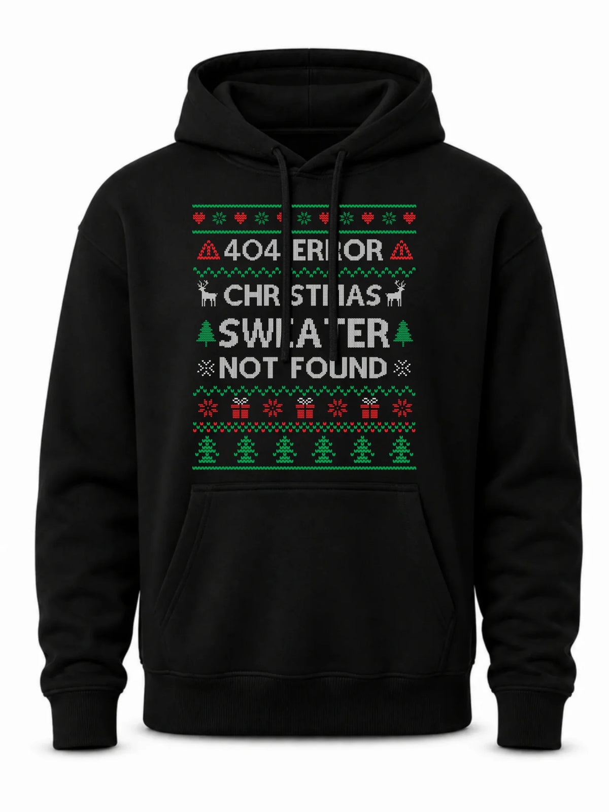 Bluza męska z kapturem świąteczna - Error 404 Christmas sweater not found BN107