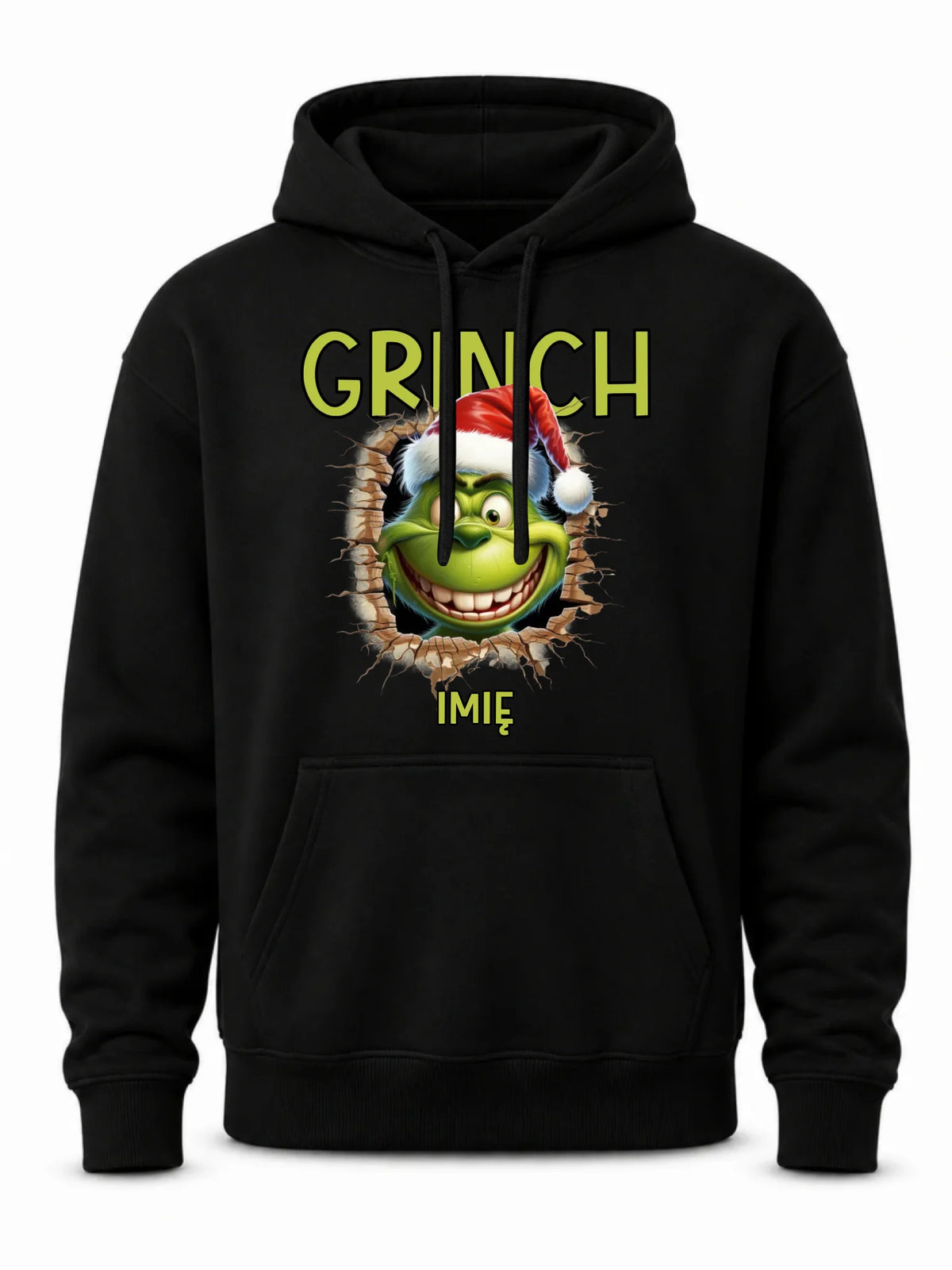 Bluza męska z kapturem świąteczna - Grinch - personalizowana BN112