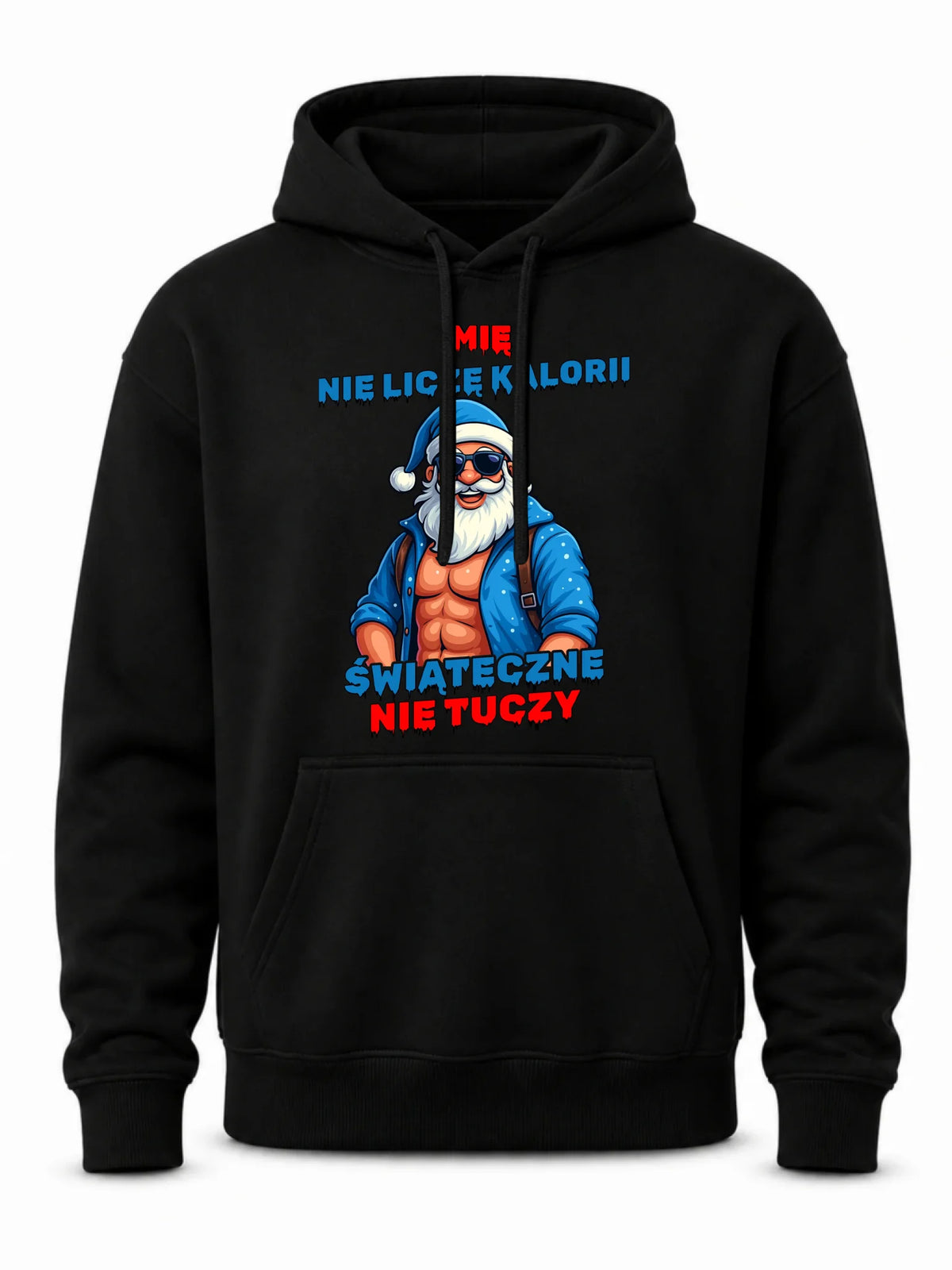 Bluza męska z kapturem świąteczna - Świąteczne nie tuczy - personalizowana BN118
