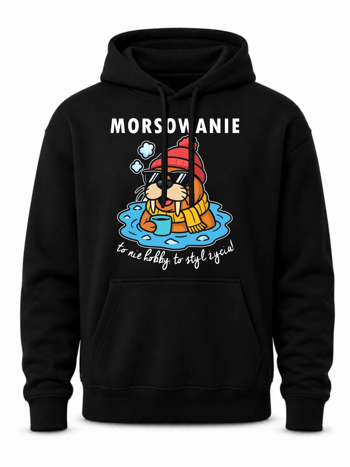 Bluza męska z kapturem - prezent dla morsa - Morsowanie to styl życia HM10