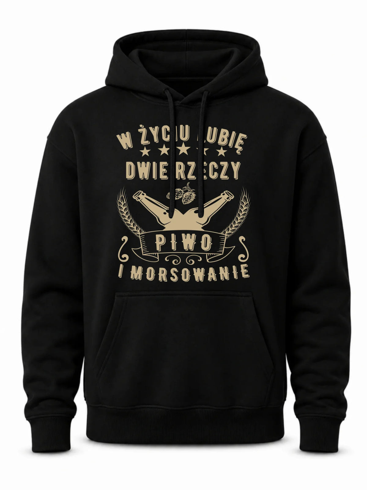 Bluza męska z kapturem - prezent dla morsa - Piwo i morsowanie - Mors HM09