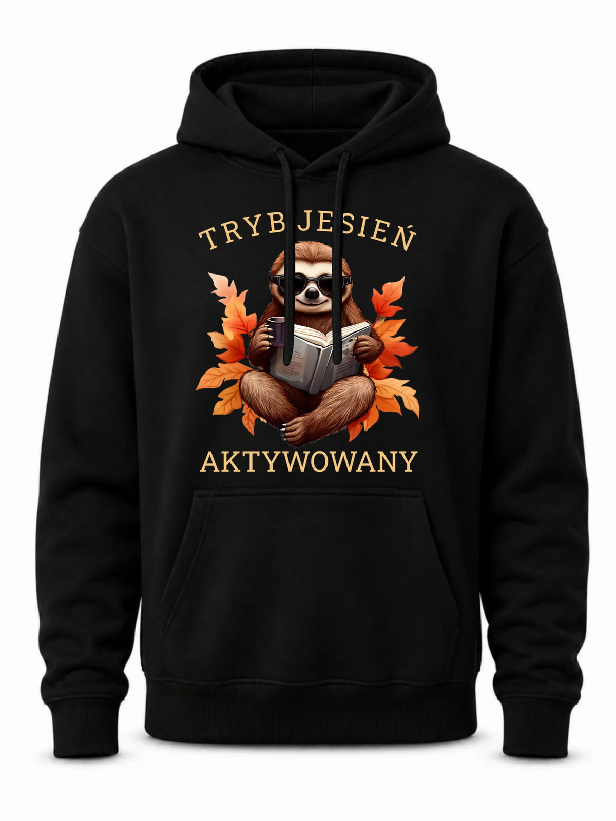 Bluza męska z kapturem jesienna - Leniwiec - Tryb jesień aktywowany JS23