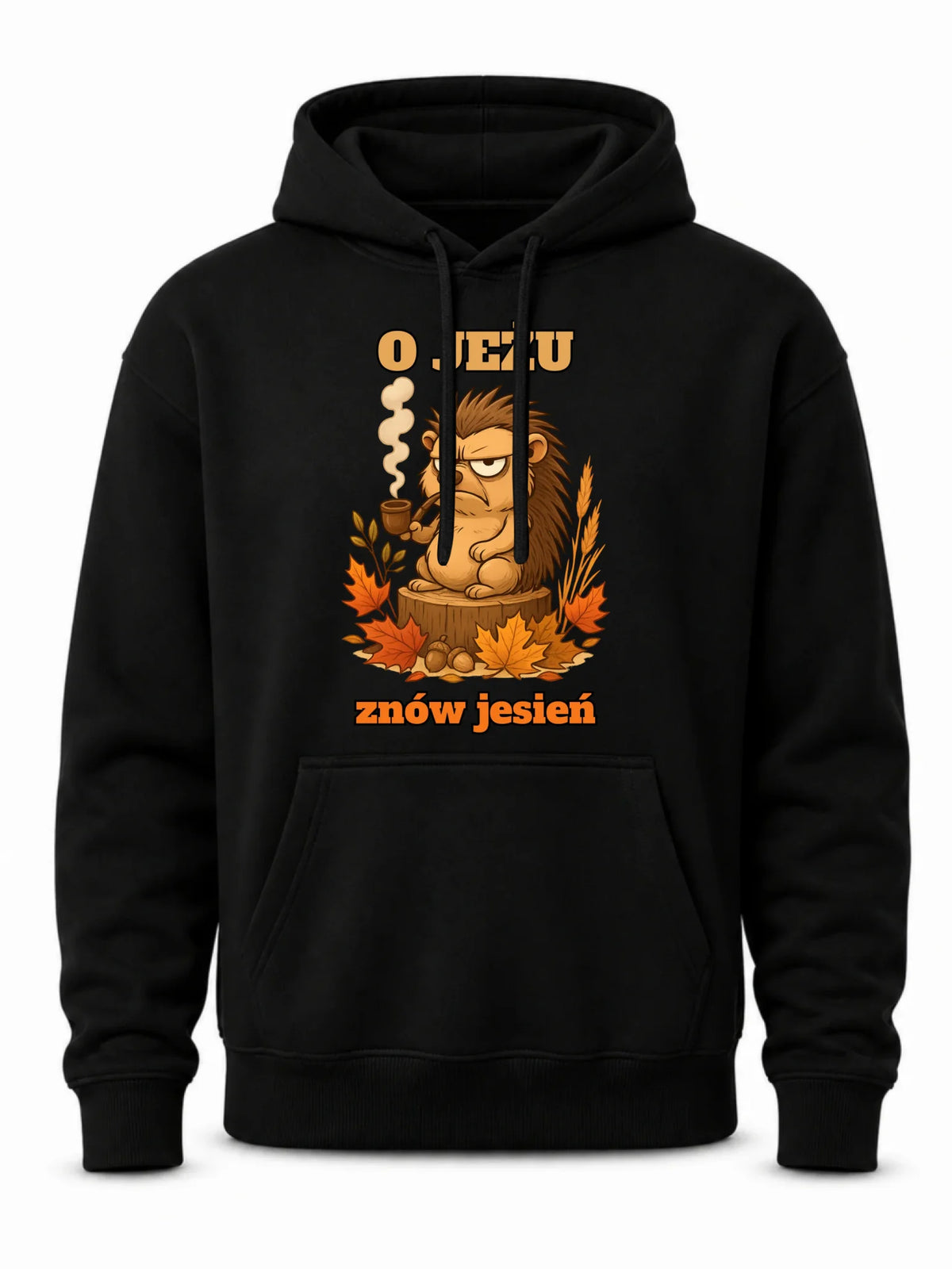 Bluza męska z kapturem jesienna - O jeżu znów jesień JS20