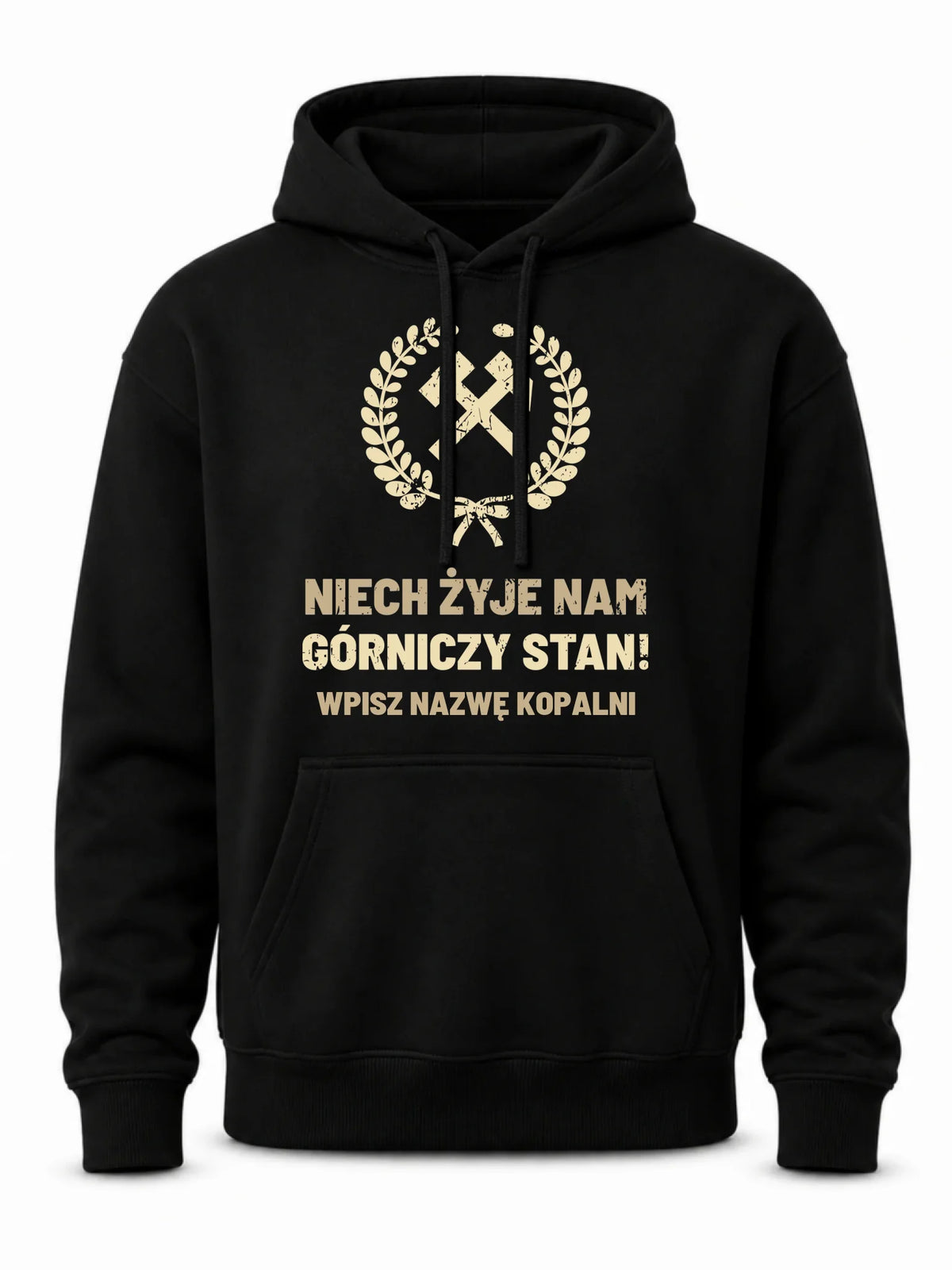 Bluza męska z kapturem - prezent dla górnika - Niech żyje nam górniczy stan - personalizowana G24