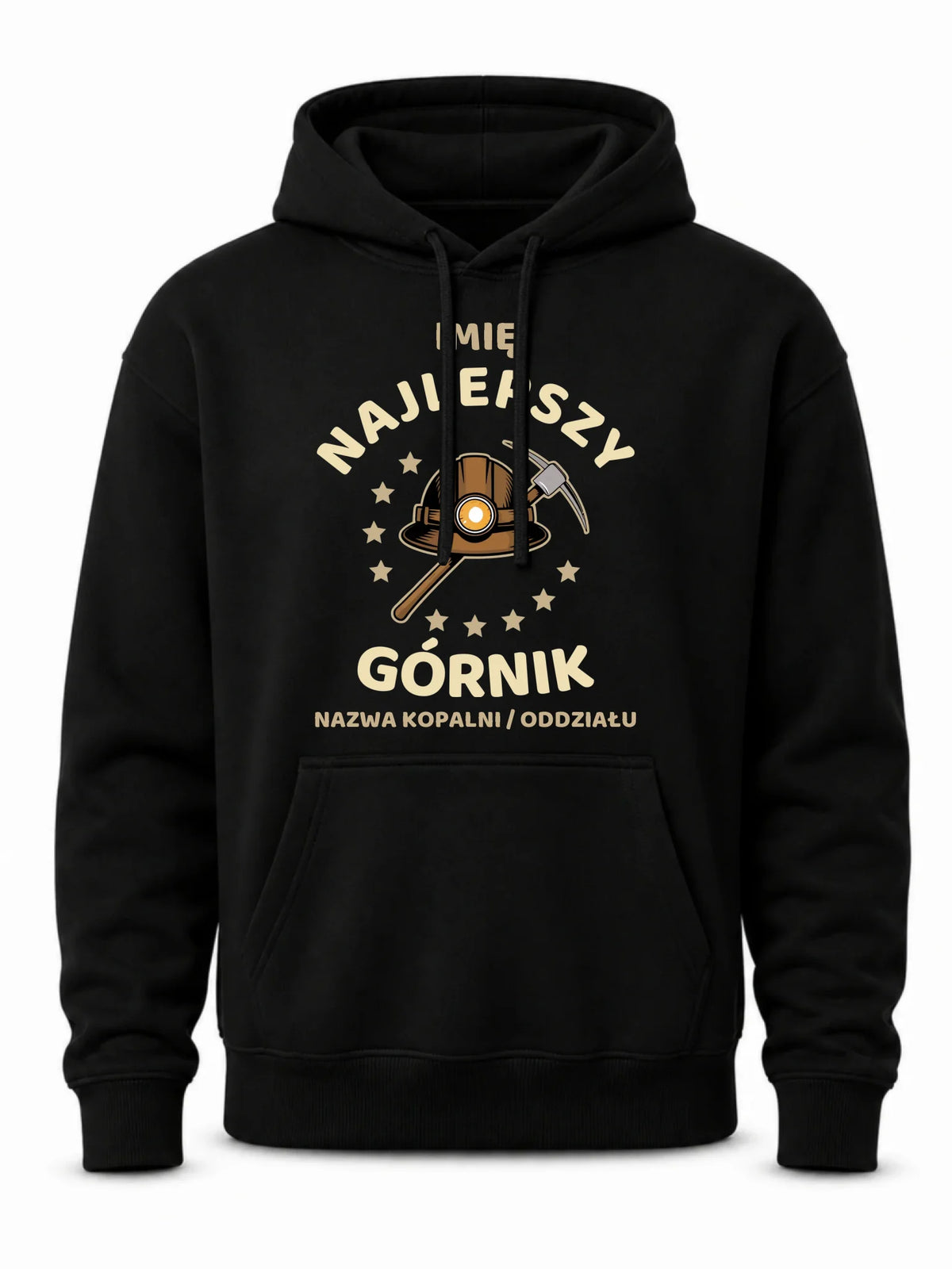 Bluza męska z kapturem - prezent dla górnika - Najlepszy górnik - personalizowana G23