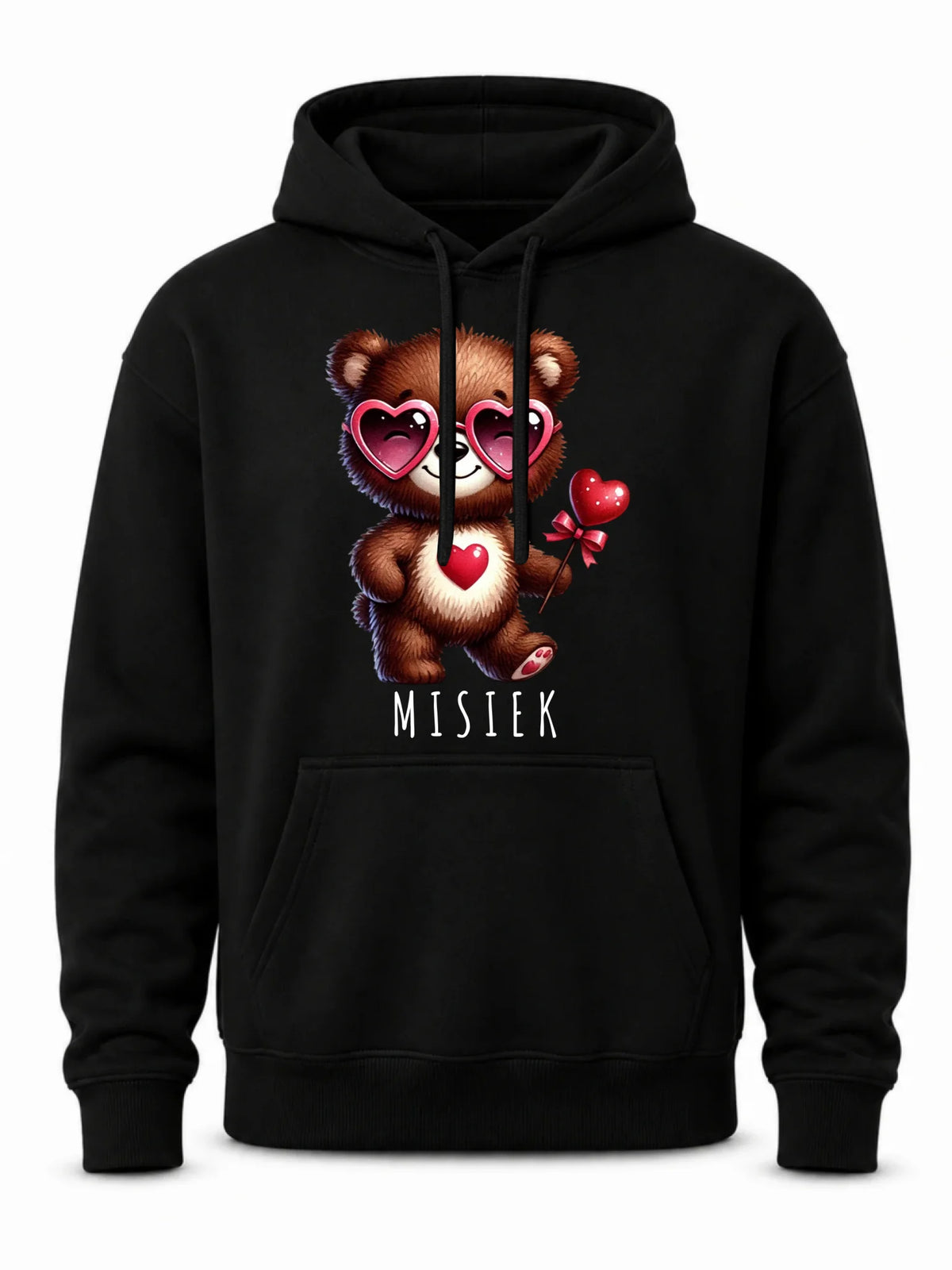 Bluza męska z kapturem - Misiek z sercem W34