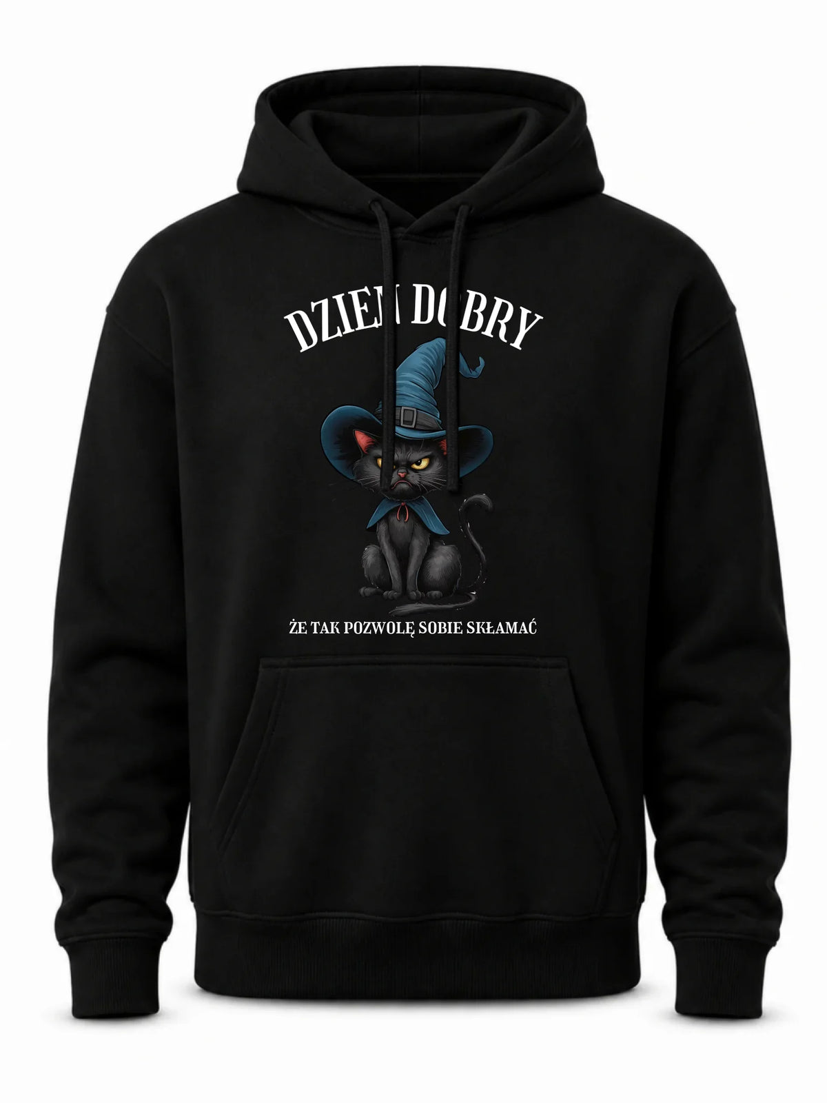 Bluza męska z kapturem halloweenowa - Dzień dobry, że tak pozwolę sobie skłamać HL27