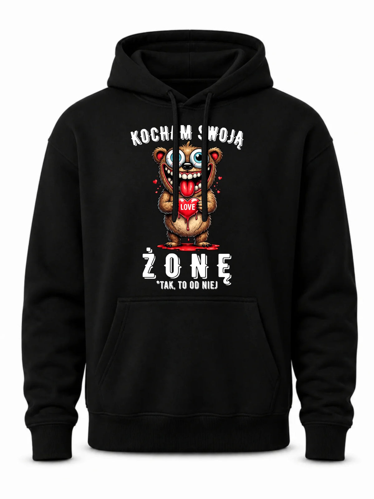 Bluza męska z kapturem dla męża - Kocham swoją żonę W23