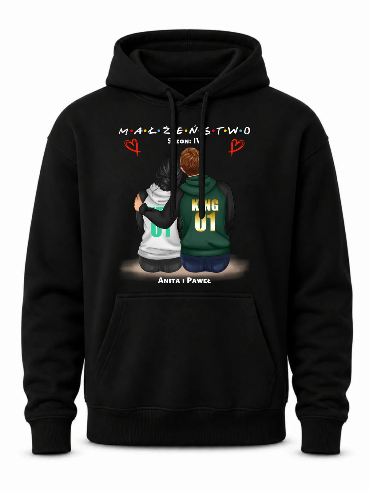 Bluza męska z kapturem dla męża - Małżeństwo Sezon - personalizowana W05