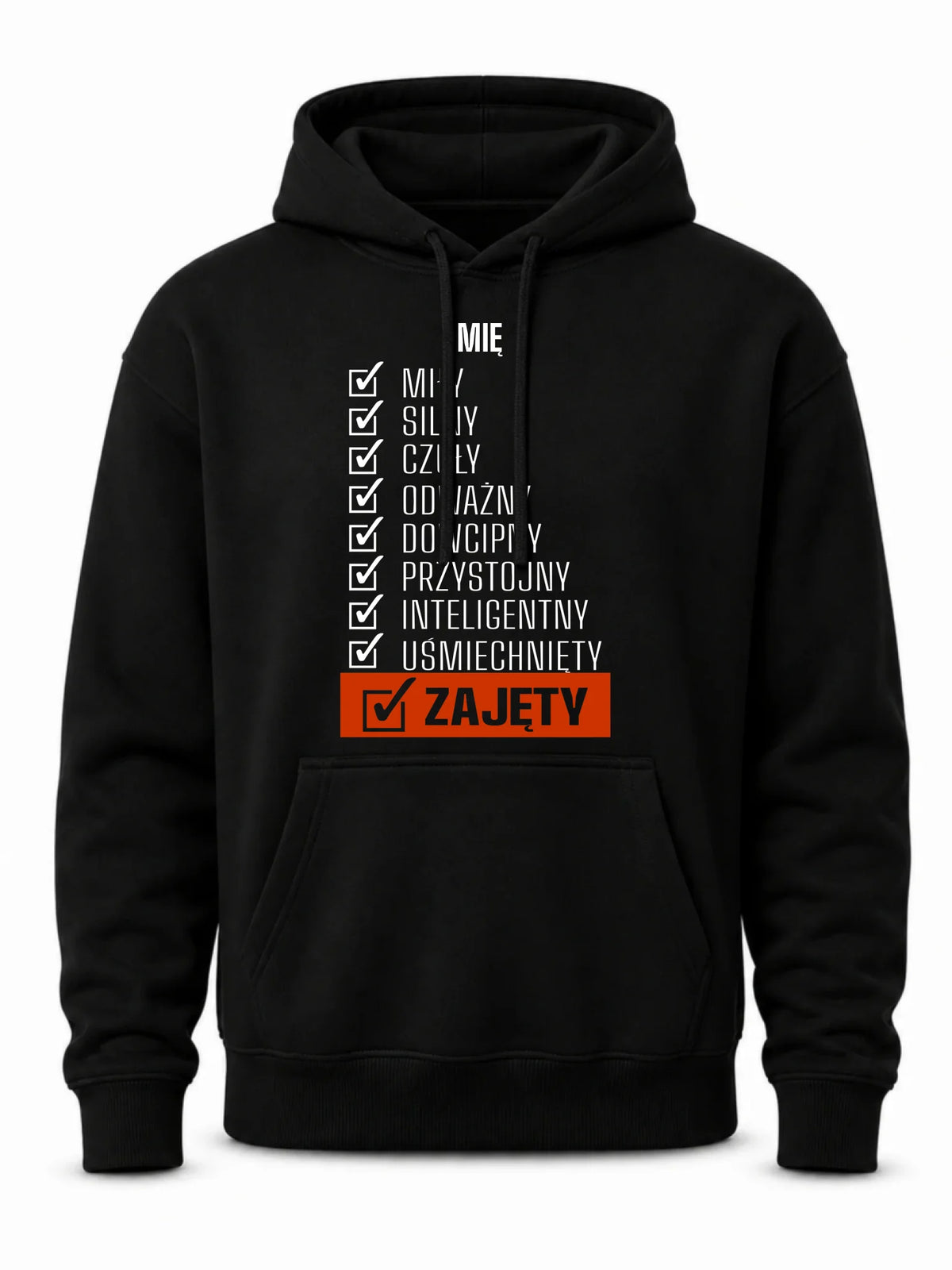 Bluza męska z kapturem - Zajęty prezent dla chłopaka męża narzeczonego - personalizowana DCH05