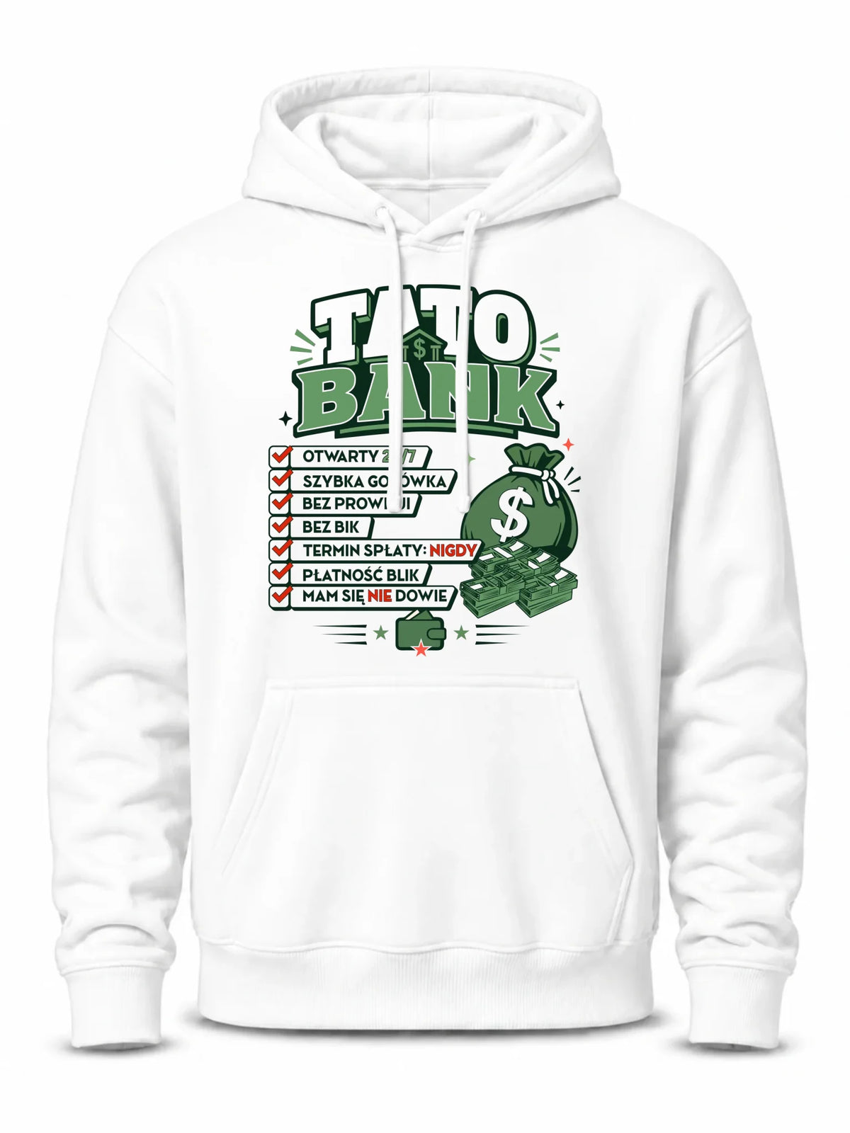 Bluza z kapturem dla taty - Tato Bank DT41