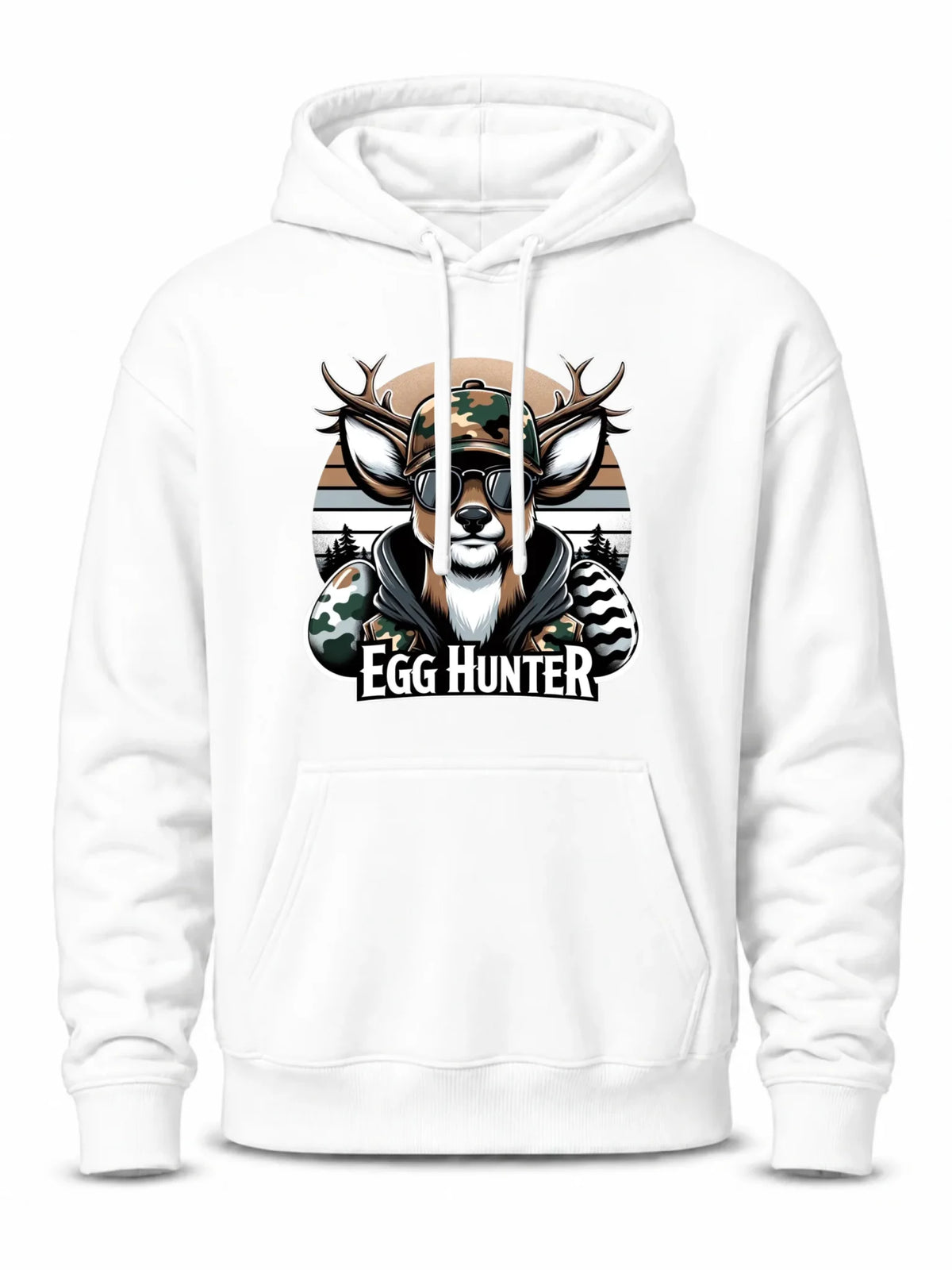 Bluza męska z kapturem wielkanocna - Jeleń Survival Egg hunter WN19