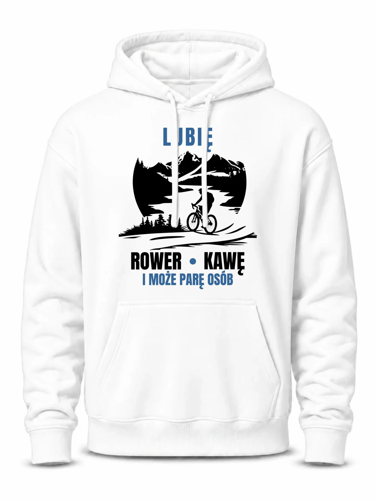 Bluza męska z kapturem - Lubię rower kawę i może parę osób HR05