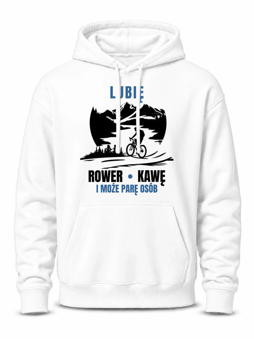Bluza męska z kapturem - Lubię rower kawę i może parę osób HR05