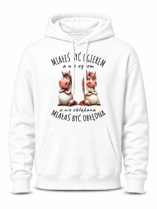 Bluza męska z kapturem - Ogier & Obłędna - śmieszna W85
