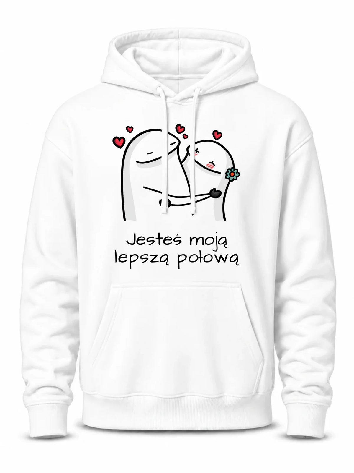 Bluza męska z kapturem - Jesteś moją lepszą połową W87