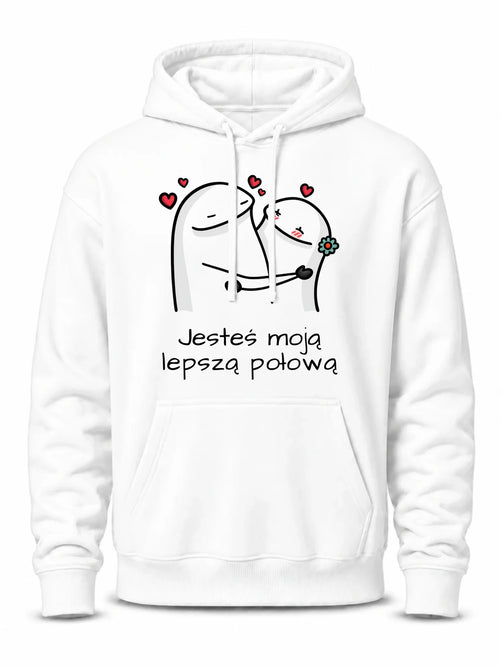 Bluza męska z kapturem - Jesteś moją lepszą połową W87