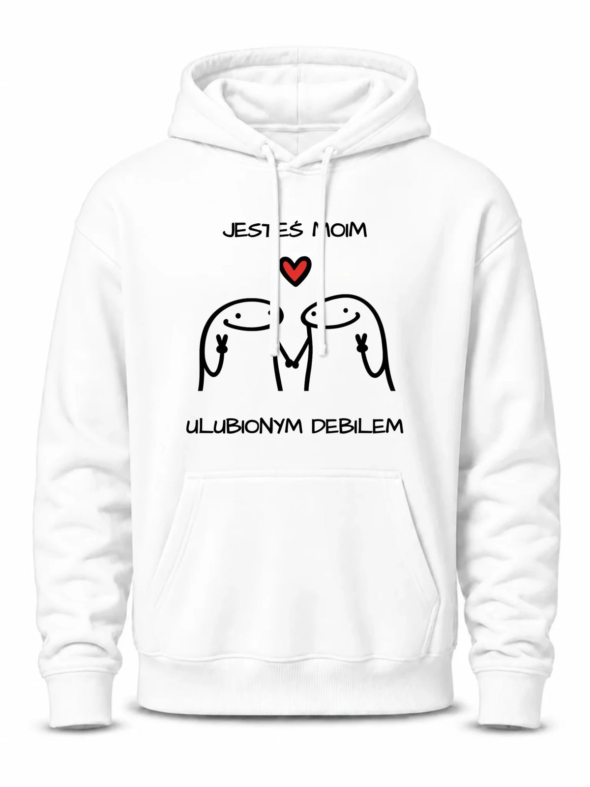 Bluza męska z kapturem - Jesteś moim ulubionym debilem W78