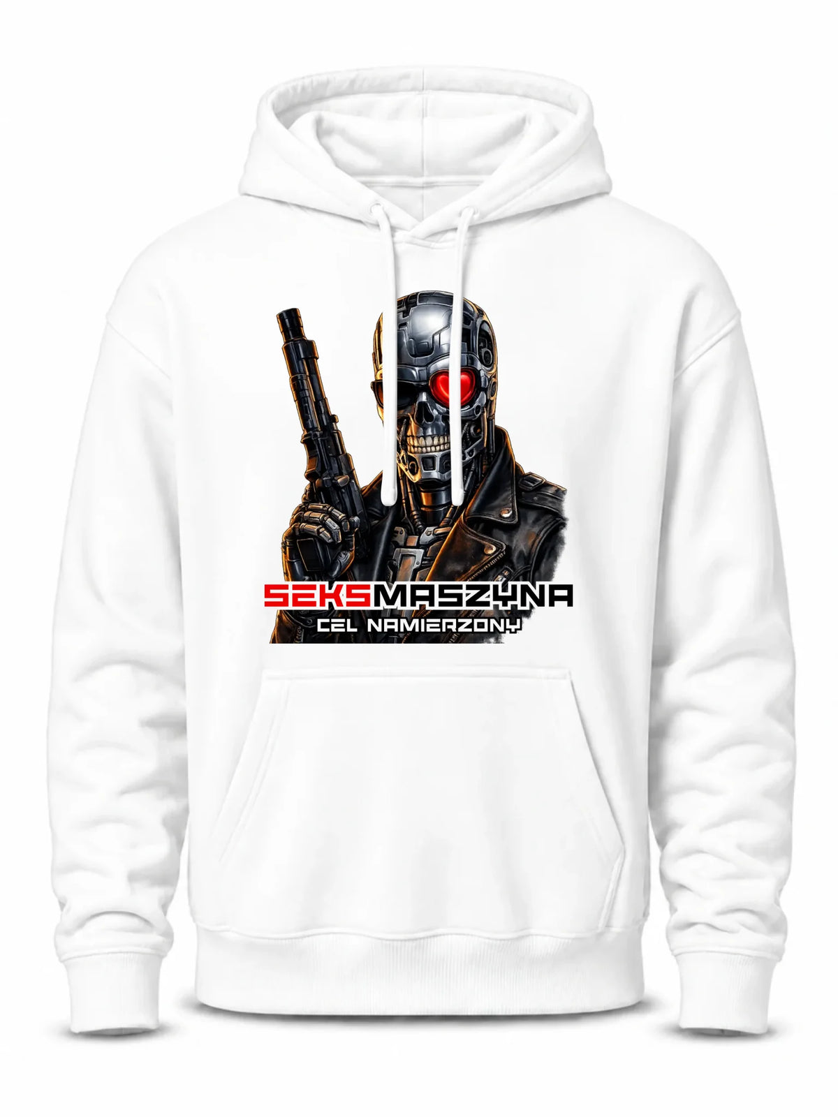 Bluza męska z kapturem dla faceta - Cyborg z sercem Seks maszyna DCH32